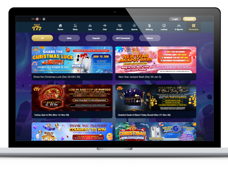 SULIT777 EVENTS LAPTOP MOCK UP